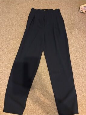 H&M Navy High-Waist Dress Pants